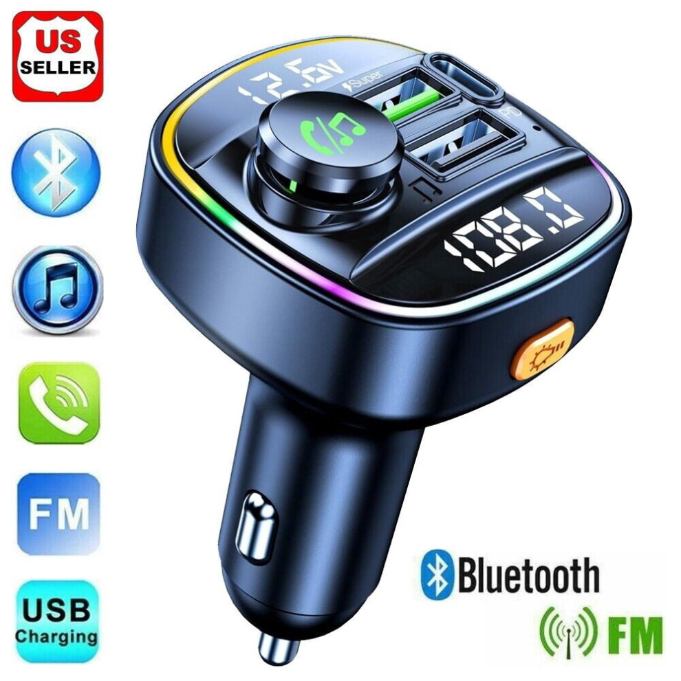 Car Bluetooth Fm Transmitter With Mp3 And 3-Port Charger 9336866001921