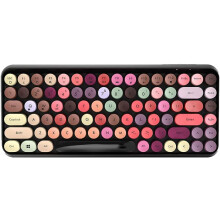 Wireless Bluetooth Keyboard Retro Round Keycaps 84-Key