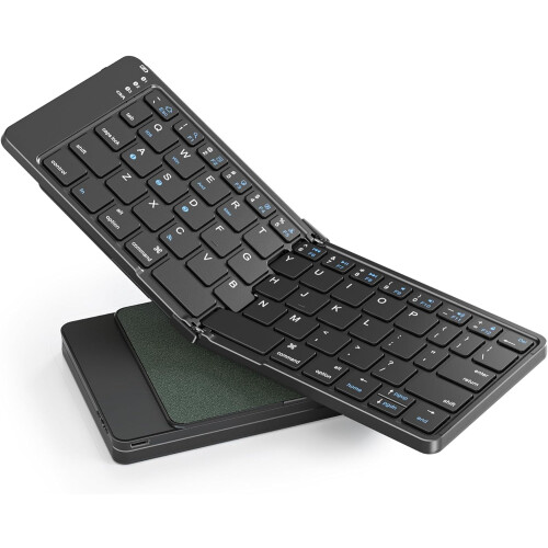 Foldable Bluetooth Keyboard BT5.1 3-device USB-C
