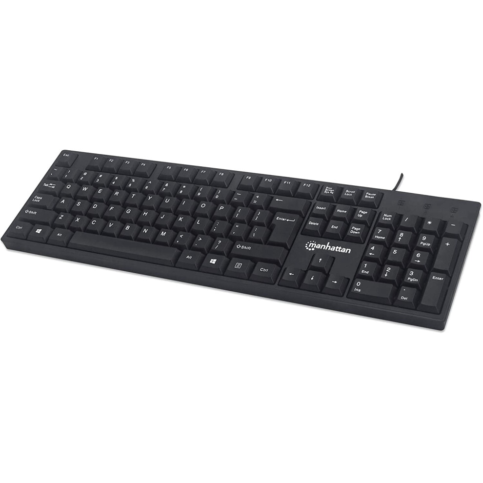 Manhattan Wired Keyboard 104-Key Usb-A 4.5Ft Black 917087769877