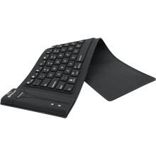 Foldable Silicone Bluetooth Keyboard Waterproof Rollup