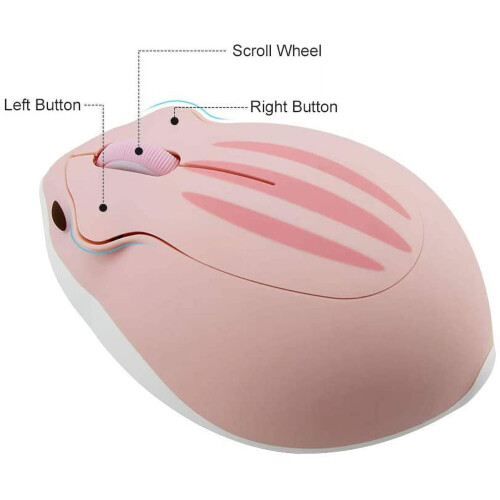 Cute Hamster Wireless Mouse 2.4 GHz 1200 DPI 2
