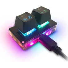 K2OSU Hot Swap játékbillentyűzetek USB vezetékes RGB mechanikus billentyűzet 2 teljesen programozható billentyűvel, barna kapcsolókkal