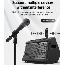 UHF Microfone Profissional Conversor Sem Fio XLR Transmissor Receptor para Microfone Dinâmico Guitarra Mixer de Áudio