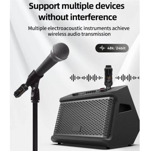 UHF Professional Microphone Wireless Converter XLR Transmitter Receiver for Dynamic Microphone Guitar Audio Mixer