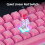 Gaming Keyboard Mechanical Red Switch 68-Key Pink 4