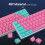 Gaming Keyboard Mechanical Red Switch 68-Key Pink 2