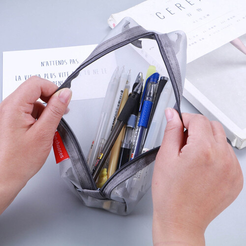 Mesh Pencil Case Portable Durable 1 Pack 2