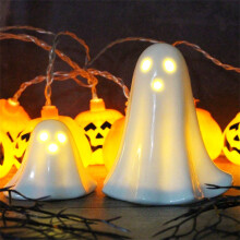 Ceramic Glowing Ghost Decoration White 1pc