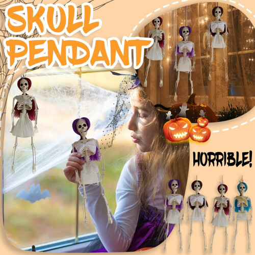 Halloween lebka s přívěskem koruny 2