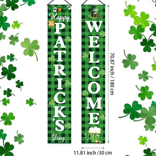 St. Patrick's Day decoration banner with luck leaf design 2