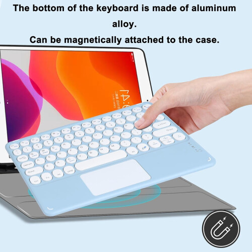Bluetooth keyboard with touchpad ultra-thin rechargeable 2