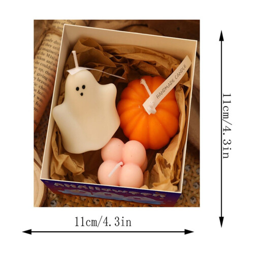 Ghost-shaped scented candle set 4-pack 2