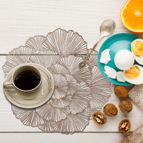 Vinyl Dining Table Placemats Elegant Easy-Clean 4-Pack 1