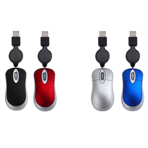 Wired Optical Mouse 1000 DPI Compact Travel USB 1