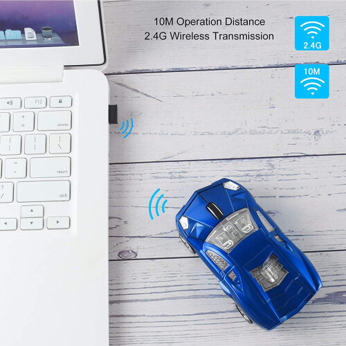 Wireless Optical Mouse Sports Car Shape 1600 DPI 2