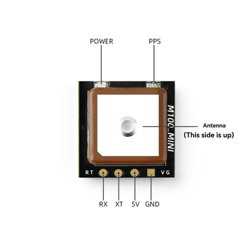 M100  GPS Module Built-in Ceramic Antenna UBLOX Chip Three-Mode Positioning 3.3V-5V for RC FPV Drone