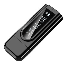 FM Stereo 5.0 Receiver Transmitter with TF Solt LCD Screen Aux Wireless Audio Adapter USB Dongle