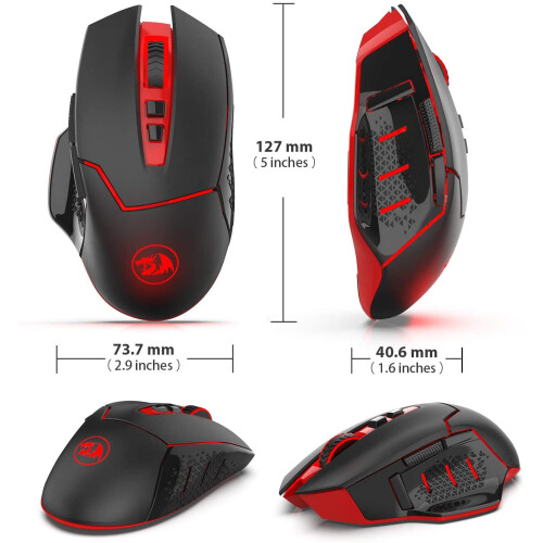M690-1 Wireless Gaming Mouse Black 8 Buttons 2400 DPI 1
