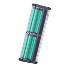Capa Transparente para Carregador Portátil 6x18650, Carregamento Rápido de 22,5 W, LED, Porta USB Tipo C, Caixa de Armazenamento de Bateria, Preta