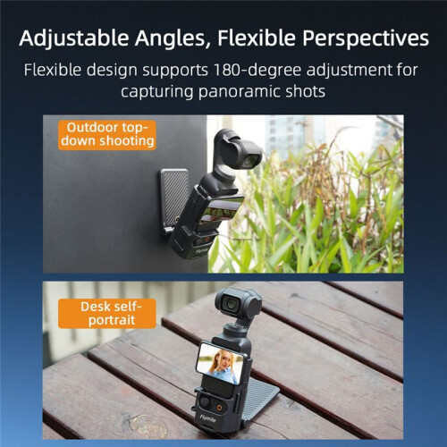 Flymile Magnetic Mount Stand for  Osmo Pocket 3 Angle Adjustable Expansion Adapter Multifunctional Desktop Base 2