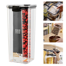 Saldi di fine stagione! Set di 4 mini contenitori ermetici Giyblacko, in plastica trasparente con coperchi, ideali per conservare erbe aromatiche,