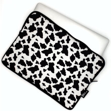 Cow Print Laptop Sleeve 13-15 Inch Water-Resistant Neoprene
