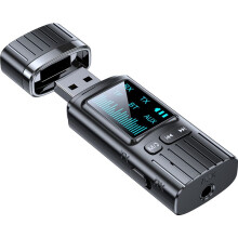 Kit Mains Libres Sans Fil pour Voiture, Adaptateur Récepteur Audio AUX 3,5 mm, Prise en Charge de la Carte TF, Lecteur MP3.