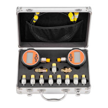 Kit de Test de Pression Hydraulique-Duoku-Comprenant 2 Manomètres Numériques 0-10000 PSI 0-700 Bar-2 Raccords Rapides-2 Tuyaux