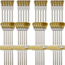 1set/60pcs Wire Brushes, Cleaning Brushes, Suitable for Metal Rust Removal, Polishing, and Cleaning, Remove Dust