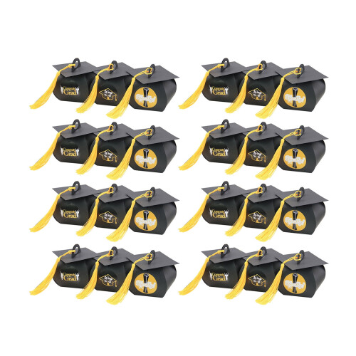 Graduation Cap Candy Box Paper Dessert Box Set 24 pcs 1