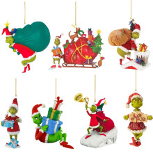 Grinch Christmas Ornament Acrylic 9cm Black