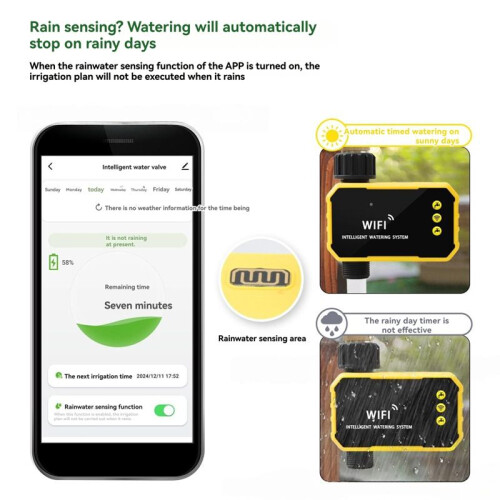 Solar WiFi Sprinkler Timer Remote App Control Automatic Watering Artifact Garden Irrigation Controller 2