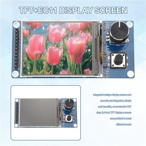 Écran TFT 2,4 Pouces avec Module Combiné D'Encodeur Rotatif Ec11 et Interface SPI, Kit Électronique D'Écran LCD. 2