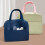 Geïsoleerde canvas lunchtas met grote inhoud 8