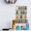 Metal Wall-Mounted Spice Rack Set Silver 4-Piece 5