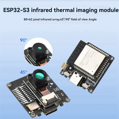 Camera ESP32-Module ESP32-S3 Warmtebeeldmodule 80x62 Pixels Infraroodarray Ondersteunt ESP-IDF 90 Gezichtsveld 1