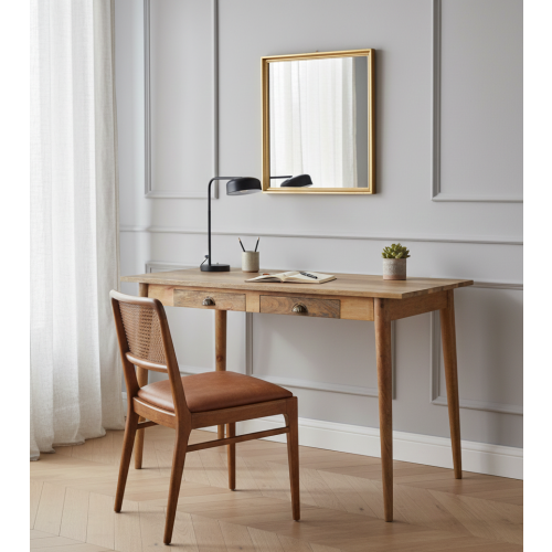 Coastal Style Writing Desk with 2 Storage Drawers