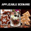 Cookie Stamp Set Plastic 4-Piece 3D Spring Christmas 4