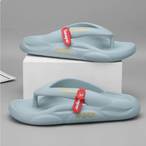 (light blue, W12=42-43) Plus Size Ζευγάρι Σαγιονάρες EVA, Μαξιλάρια Σπιτιού, Αντιολισθητικ 2