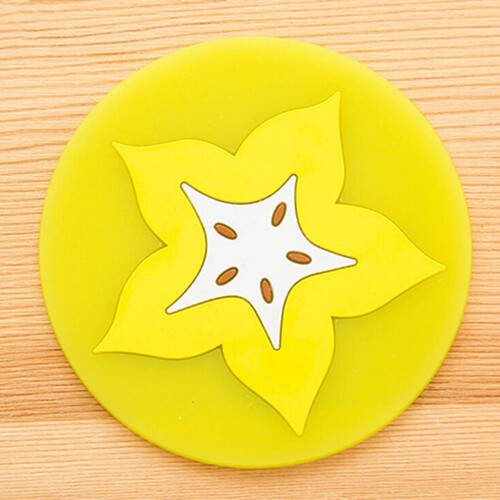Starfruit-shaped jelly coasters silica gel 4 pcs 1