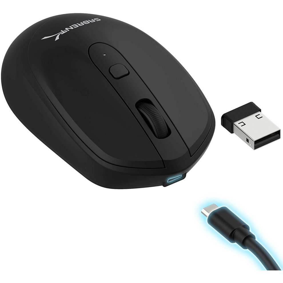 2.4Ghz Rechargeable Wireless Mouse Adjustable Dpi 917087778312
