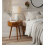 Semi Round Brown Bedside Table with Single Drawer 1