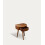 Semi Round Brown Bedside Table with Single Drawer 4