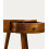Semi Round Brown Bedside Table with Single Drawer 5