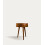 Semi Round Brown Bedside Table with Single Drawer 2