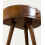 Semi Round Brown Bedside Table with Single Drawer 6