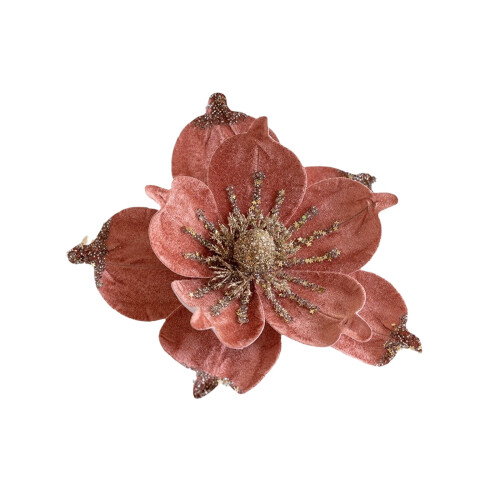 Glitter Magnolia Stem Floral Pick 1 piece 1