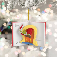 Christmas Tree Resin Pendant Ornament with Present 1PC Black