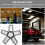 Projecteur LED pliable et déformable pour garage, usage industriel, 5 panneaux, 80 W 4